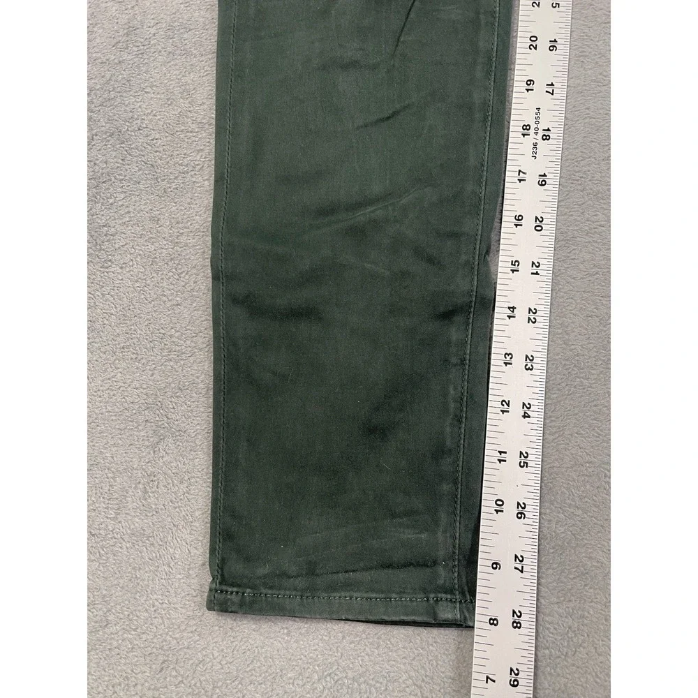 AG Adriano Goldschmied Chino Pants Womens 28R Green Soft Suede Skinny Ankle - Picture 5 of 9
